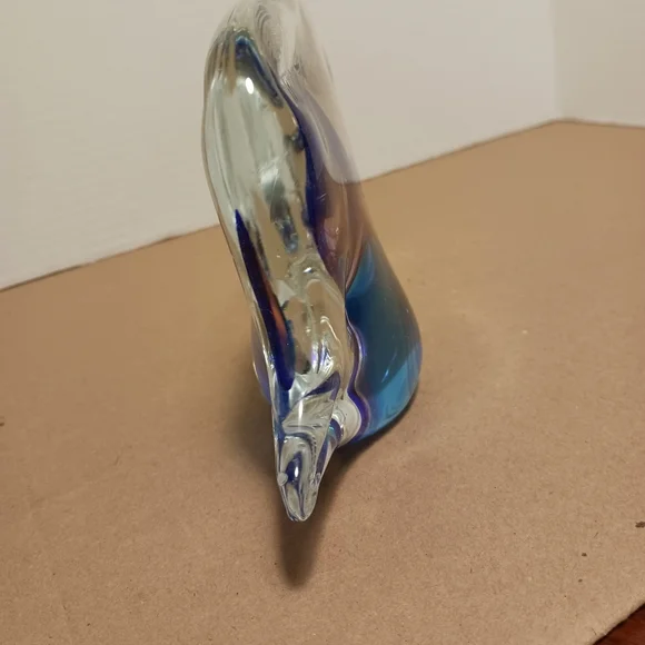 Murano Glass Vintage Hand blown Fish. Ground bottom 8" paperweight - Picture 4 of 6